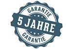 Hersteller-Garantie: 5 Jahre Hersteller-Garantie: 5 Jahre